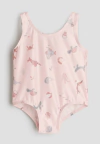 Malla "H&M" - Baby Girl - Enteriza rosa clarito con dibujitos marinos