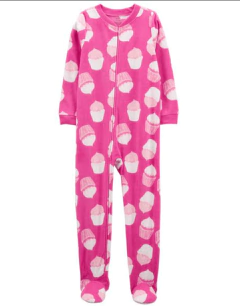 Osito "Carter´s", micropolar - Fucsia con cupcakes - comprar online