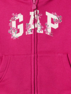 Campera "GAP" - Fucsia con logo estampado rosa - Lupeluz