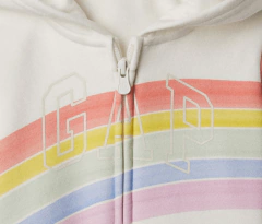Campera "GAP" - Cruda con logo estampado arco iris - comprar online