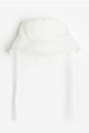 Gorro de sol "H&M" - Blanco con tirita para atar