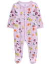 Osito "Carter´s", morley lila con flores de colores