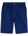Short "Osh Kosh" -De gabardina azul con botón