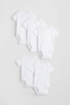 Bodies "H&M" - Pack x 5 unid.manga corta blanco liso