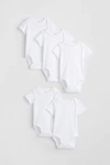 Bodies "H&M" - Pack x 5 unid.manga corta blanco liso