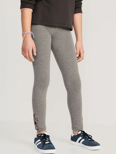 Calza "Old Navy". Gris con recortes abajo