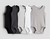 Bodies "H&M" - Little boy - Pack x 5 unid.musculosas gris, blanco y negro