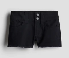 Short "H&M" - De jean negro - con 2 botones