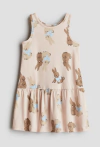 Vestido H&M - Little Girl - Rosa con conejos bufandas celestes