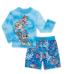 Conjunto "Paw Patrol" - Remera UV manga manga larga + malla azul con batik