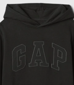 Buzo "Gap". Canguro negro con logo bordado - comprar online