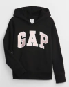 Buzo "Gap". Canguro negro con logo rosa brilloso - comprar online