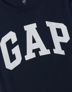 Remera "Gap" - Azul con logo blanco - tienda online