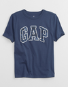 Remera "Gap" - Azul con logo azul camuflado - comprar online