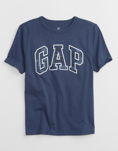 Remera "Gap" - Azul con logo azul camuflado - comprar online