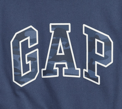 Remera "Gap" - Azul con logo azul camuflado en internet