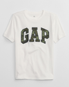 Remera "Gap" - Blanca con logo verde camuflado - comprar online