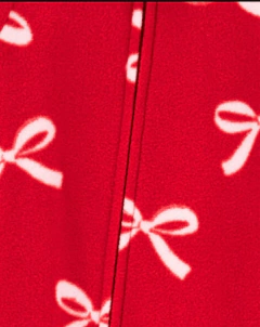 Osito "Carter´s", micropolar - Rojo con moños - Lupeluz