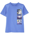 Remera "Carter´s" - Azul aero con estampas cuadradas