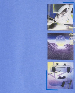 Remera "Carter´s" - Azul aero con estampas cuadradas - Lupeluz