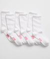 Medias "Gap " - Pack x 3 unid. medias blancas con logo en rosa - comprar online