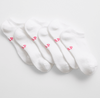 Medias "Gap " - Pack x 3 unid. zoquetes blancos con logo en rosa - comprar online