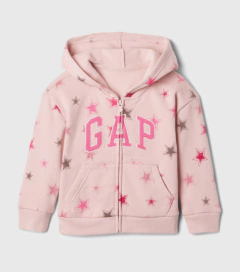 Campera "GAP" - Rosa con estrellas grises y fucsias - comprar online