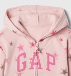 Campera "GAP" - Rosa con estrellas grises y fucsias - tienda online
