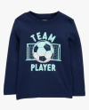 Remera "Carters" - Azul con pelota "Team Player" - comprar online