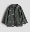 Campera "H&M" - De micropolar gris con dinosaurios - comprar online