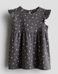 Vestido H&M - Gris oscuro con florecitas blancas - comprar online