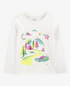 Remera "Carter´s" - LIttle Girl - Blanca con paisaje montañas - comprar online