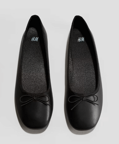 Zapatos "H&M" - Balerinas negra con moño (ver medidas en la descripción) - comprar online