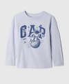 Remera "Gap" - Celeste, manga larga, logo con astronauta - comprar online