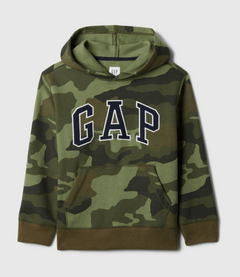 Buzo "Gap". Canguro camuflado verde con logo azul - comprar online