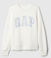 Buzo "Gap". Cuello redondo blanco con logo estampado con dibujos - comprar online