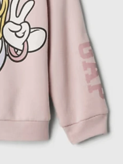 Buzo "Gap". Cuello redondo rosa con Daisy - Lupeluz