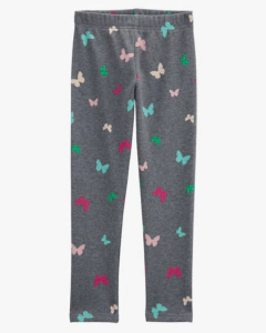 Imagen de Calza "Carter´s". Gris con mariposas de colores- Frisada!! Súper abrigada!