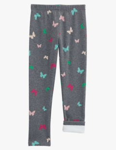 Calza "Carter´s". Gris con mariposas de colores- Frisada!! Súper abrigada! - tienda online