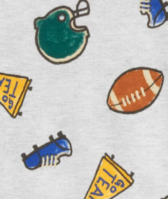 Pijama "Carter´s". 2 piezas gris con cascos en internet