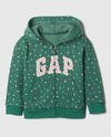 Campera "GAP" - Verde con flores y logo rosa bordado - comprar online