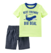 Conjunto "Carter´s" - 2 piezas remera rayada con ballena + short simil jean - comprar online