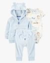 Conjunto "Carter´s" - 3 piezas towel celeste con perros - comprar online