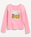 Remera "Old Navy" - Rosa estampada con paisaje - comprar online