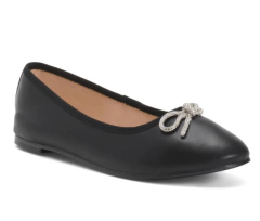 Zapatos "Cushionaire" - Balerinas negra con moño plateado (ver medidas en la descripción) - comprar online