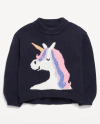 Sweater "Old Navy". Baby Girl - Tejido azul con Unicornio - comprar online