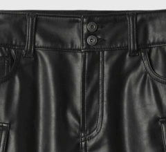 Pollera "Gap". De ecocuero negra - Lupeluz