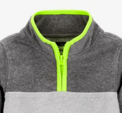 Buzo "Osh Kosh"- Little Boy - De micropolar, 1/2 cierre, gris con amarillo - comprar online
