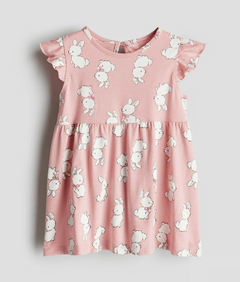 Vestido "H&M" - Little Girl - Rosa con conejos blancos - comprar online