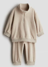 Conjunto "H&M" - 2 piezas - Unisex! Micropolar beige - Buzo + pantalón - comprar online